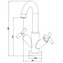 SCHÜTTE Grifo mezclador bimando para lavabo ELIOT cromado de , Grifos - Ref: Foro24-434559, Precio: 99,53 €, Descuento: %