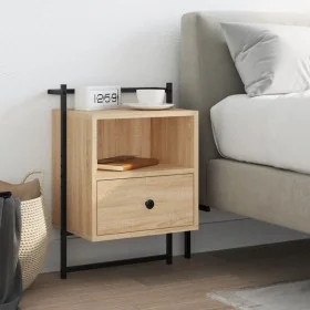 Mesita de noche de pared roble Sonoma 40x30x61 cm by , Nightstands - Ref: Foro24-833435, Price: 43,57 €, Discount: %