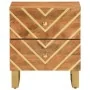 Mesitas de noche 2 uds madera maciza de mango marrón y negro de , Mesitas de noche - Ref: Foro24-356782, Precio: 122,14 €, De...