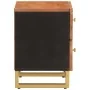 Mesitas de noche 2 uds madera maciza de mango marrón y negro de , Mesitas de noche - Ref: Foro24-356782, Precio: 122,14 €, De...