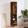 Aparador de madera contrachapada roble ahumado 34,5x34x180 cm de , Aparadores - Ref: Foro24-3198910, Precio: 104,62 €, Descue...