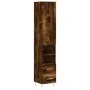 Aparador de madera contrachapada roble ahumado 34,5x34x180 cm de , Aparadores - Ref: Foro24-3198910, Precio: 104,62 €, Descue...