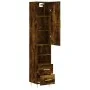 Aparador de madera contrachapada roble ahumado 34,5x34x180 cm de , Aparadores - Ref: Foro24-3198910, Precio: 104,62 €, Descue...