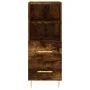 Aparador de madera contrachapada roble ahumado 34,5x34x180 cm de , Aparadores - Ref: Foro24-3198910, Precio: 104,62 €, Descue...