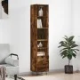 Aparador de madera contrachapada roble ahumado 34,5x34x180 cm de , Aparadores - Ref: Foro24-3189762, Precio: 90,58 €, Descuen...
