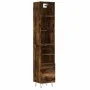 Aparador de madera contrachapada roble ahumado 34,5x34x180 cm de , Aparadores - Ref: Foro24-3189762, Precio: 90,58 €, Descuen...