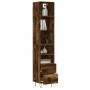 Aparador de madera contrachapada roble ahumado 34,5x34x180 cm de , Aparadores - Ref: Foro24-3189762, Precio: 90,58 €, Descuen...