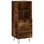Aparador de madera contrachapada roble ahumado 34,5x34x180 cm de , Aparadores - Ref: Foro24-3189762, Precio: 90,58 €, Descuen...