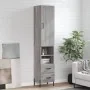 Aparador alto madera contrachapada gris Sonoma 34,5x34x180 cm by , Sideboards - Ref: Foro24-3198927, Price: 115,88 €, Discoun...