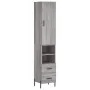 Aparador alto madera contrachapada gris Sonoma 34,5x34x180 cm by , Sideboards - Ref: Foro24-3198927, Price: 115,88 €, Discoun...