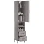 Aparador alto madera contrachapada gris Sonoma 34,5x34x180 cm by , Sideboards - Ref: Foro24-3198927, Price: 115,88 €, Discoun...