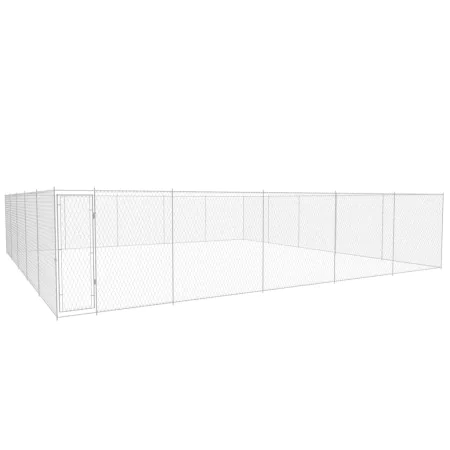 Perrera de exterior de acero galvanizado 950x950x185 cm de , Casetas y cercados para perros - Ref: Foro24-145035, Precio: 1,0...