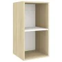 Muebles de salón 3 pzas madera ingeniería blanco y roble Sonoma by , TV Furniture - Ref: Foro24-3079633, Price: 135,01 €, Dis...