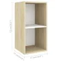 Muebles de salón 3 pzas madera ingeniería blanco y roble Sonoma by , TV Furniture - Ref: Foro24-3079633, Price: 135,01 €, Dis...