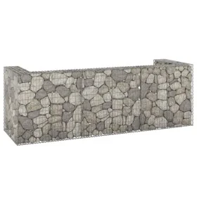 Muro gaviones para contenedor basura galvanizado 325x100x110 cm by , Waste container supports - Ref: Foro24-151301, Price: 17...