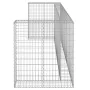 Muro gaviones para contenedor basura galvanizado 325x100x110 cm by , Waste container supports - Ref: Foro24-151301, Price: 17...