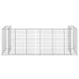 Muro gaviones para contenedor basura galvanizado 325x100x110 cm by , Waste container supports - Ref: Foro24-151301, Price: 17...