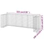 Muro gaviones para contenedor basura galvanizado 325x100x110 cm by , Waste container supports - Ref: Foro24-151301, Price: 17...