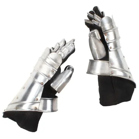 Guanteletes de caballero medieval réplica LARP acero plateado von , Sammelwaffen - Ref: Foro24-286207, Preis: 71,08 €, Rabatt: %