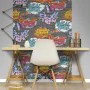 DUTCH WALLCOVERINGS Papel de pared diseño graffiti multicolor L179-01 by , Painted paper - Ref: Foro24-422372, Price: 24,36 €...