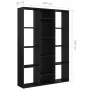 Divisor/estantería aglomerado negro brillante 100x24x140 cm von , Raumteiler - Ref: Foro24-800448, Preis: 86,85 €, Rabatt: %