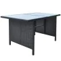 Set comedor de jardín 6 piezas y cojines ratán sintético negro de vidaXL, Conjuntos de jardín - Ref: Foro24-42643, Precio: 68...