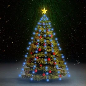 Red de luces de árbol de Navidad 210 LEDs azul 210 cm by , Hoses and string lights - Ref: Foro24-328881, Price: 27,07 €, Disc...