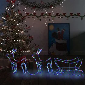 Renos y trineo de Navidad decoración jardín 576 LEDs by , Christmas lights - Ref: Foro24-329813, Price: 81,65 €, Discount: %