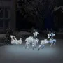 Renos y trineo de Navidad de exterior con 100 LED plateado de , Luces de Navidad - Ref: Foro24-329832, Precio: 94,83 €, Descu...