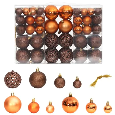 Bolas de Navidad 100 unidades marrón 3 / 4 / 6 cm by , Festive decorations - Ref: Foro24-356099, Price: 22,32 €, Discount: %