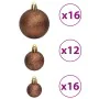 Bolas de Navidad 100 unidades marrón 3 / 4 / 6 cm by , Festive decorations - Ref: Foro24-356099, Price: 22,32 €, Discount: %