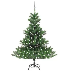 Árbol de Navidad abeto Nordmann con LEDs y bolas verde 210 cm by , Christmas trees - Ref: Foro24-3077733, Price: 263,02 €, Di...