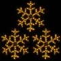 Figura de Navidad de copo de nieve con LED 3 piezas 59x59 cm de , Luces de Navidad - Ref: Foro24-3154292, Precio: 104,42 €, D...