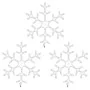 Figura de Navidad de copo de nieve con LED 3 piezas 59x59 cm de , Luces de Navidad - Ref: Foro24-3154292, Precio: 104,42 €, D...