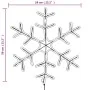 Figura de Navidad de copo de nieve con LED 3 piezas 59x59 cm de , Luces de Navidad - Ref: Foro24-3154292, Precio: 104,42 €, D...
