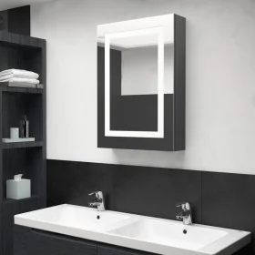 Armario de baño con espejo y LED gris 50x13x70 cm by , bathroom vanities - Ref: Foro24-326490, Price: 130,78 €, Discount: %