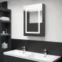 Armario de baño con espejo y LED gris 50x13x70 cm de , Tocadores de baño - Ref: Foro24-326490, Precio: 130,75 €, Descuento: %