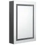 Armario de baño con espejo y LED gris 50x13x70 cm de , Tocadores de baño - Ref: Foro24-326490, Precio: 130,75 €, Descuento: %