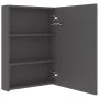 Armario de baño con espejo y LED gris 50x13x70 cm de , Tocadores de baño - Ref: Foro24-326490, Precio: 130,75 €, Descuento: %