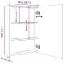 Armario de baño con espejo y LED gris 50x13x70 cm de , Tocadores de baño - Ref: Foro24-326490, Precio: 130,75 €, Descuento: %