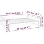 Cama para perros madera maciza de pino negro 105,5x75,5x28 cm by , Beds for dogs - Ref: Foro24-821491, Price: 72,15 €, Discou...
