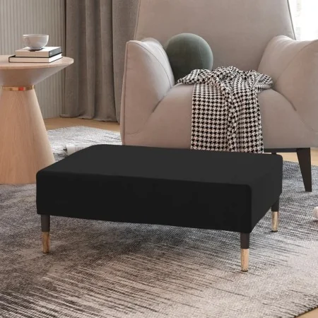 Reposapiés de terciopelo negro 78x56x32 cm by , Ottomans - Ref: Foro24-337704, Price: 87,91 €, Discount: %