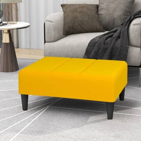 Reposapiés de terciopelo amarillo 78x56x32 cm by , Ottomans - Ref: Foro24-337765, Price: 57,46 €, Discount: %