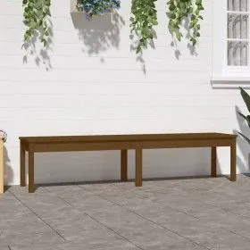 Gartenbank aus massivem Kiefernholz, honigbraun, 203,5 x 44 x 45 cm von vidaXL, Gartenbänke - Ref: Foro24-824021, Preis: 82,8...