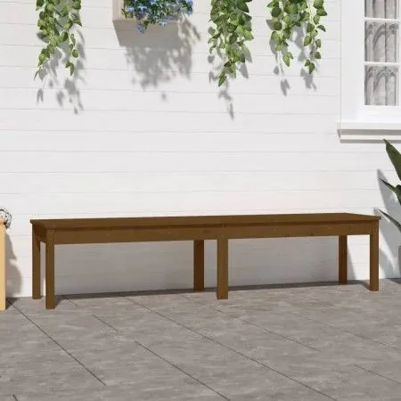 Gartenbank aus massivem Kiefernholz, honigbraun, 203,5 x 44 x 45 cm von vidaXL, Gartenbänke - Ref: Foro24-824021, Preis: 82,8...