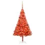 Árbol de Navidad preiluminado con luces y bolas rojo 150 cm by , Christmas trees - Ref: Foro24-3077513, Price: 63,00 €, Disco...