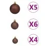 Árbol de Navidad preiluminado con luces y bolas rojo 150 cm by , Christmas trees - Ref: Foro24-3077513, Price: 63,00 €, Disco...