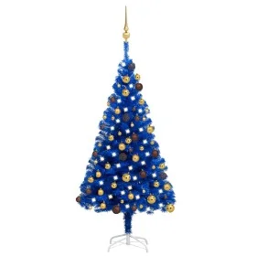 Árbol de Navidad preiluminado con luces y bolas azul 120 cm by , Christmas trees - Ref: Foro24-3077507, Price: 48,90 €, Disco...