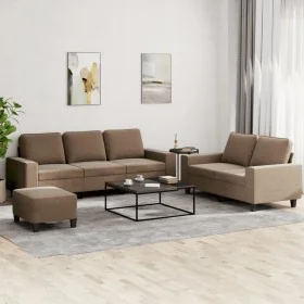 Juego de sofás 3 piezas tela marrón by , Sofas - Ref: Foro24-3201909, Price: 579,18 €, Discount: %