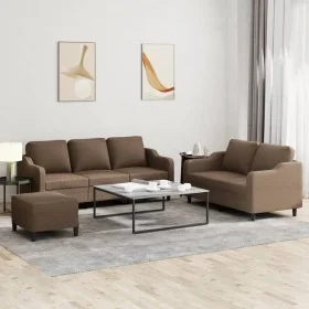 Juego de sofás con cojines 3 piezas tela marrón von , Sofas - Ref: Foro24-3201845, Preis: 557,99 €, Rabatt: %
